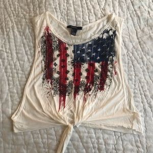 American Flag Crop Top